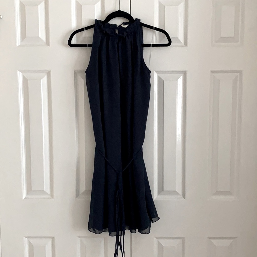 Evening Navy Blue Maternity Dress, Size Sm